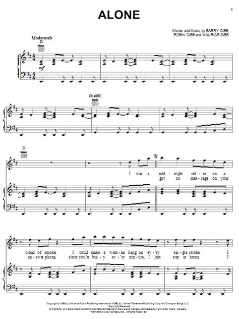 bee gees chords|bee gees alone chords.